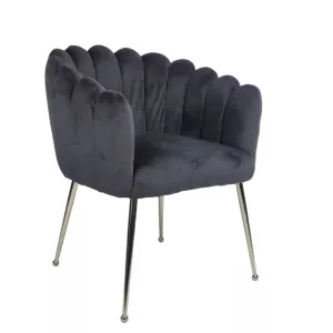 Eetkamerstoel Violet - Zwart/Zilver