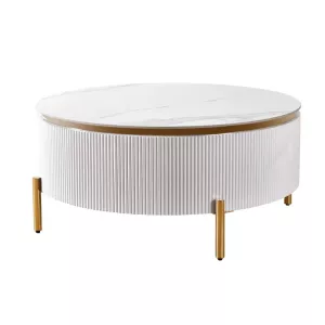 Salontafel Aqua White - Ø 100 cm