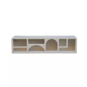 Tv-Meubel Organisch - Wit Led-Licht