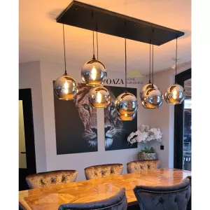 Bollen Hanglamp Smoke Glass – 8 Lichts