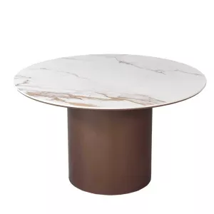 Eettafel Isa Stone - Bruin - Rond