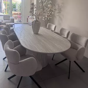 Eettafel Dubai Beige Ovaal