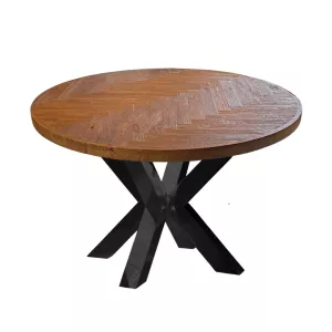 Eettafel Visgraat Rond - Zwart
