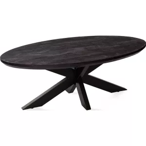 Salontafel Aisel - Black Wood - Ovaal