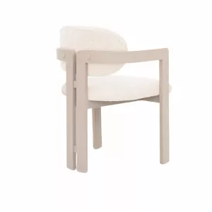 Eetkamerstoel Japandi - Wit/Champagne