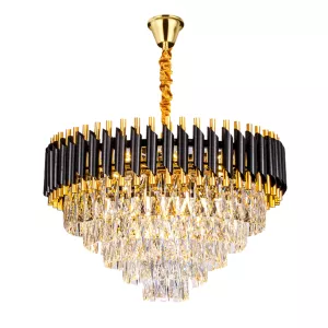 Hanglamp Pearl Zwart/Goud - Klein: Ø 40 x 30 cm