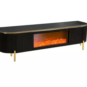 Tv Meubel Incl. Sfeerhaard - Aqua Black