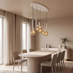 Hanglamp Isabel Wit - 8 Lichts