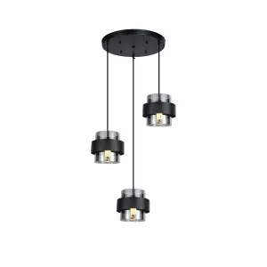 Hanglamp Miles - Zwart 3 lichts