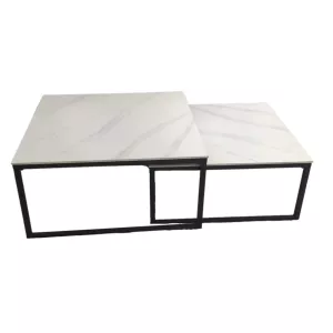 Salontafel Sasy Sinter Stone - Mat Wit