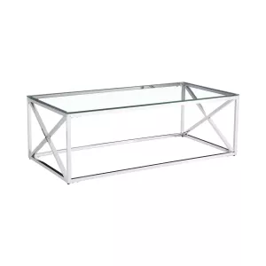 Salontafel Cross Zilver - 130 x 70 cm
