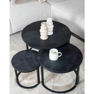 Salontafel Triple - Zwart - Set van 3