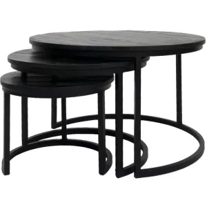 Salontafel Triple - Zwart - Set van 3