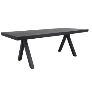 Eettafel Muden - Mat Zwart - 220x100x78