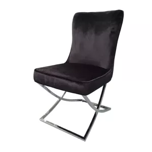 Stoel Rixos Gecaptionneerd Velvet Zilver/Zwart