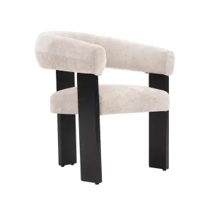 Eetkamerstoel Milaan - Crème/Zwart