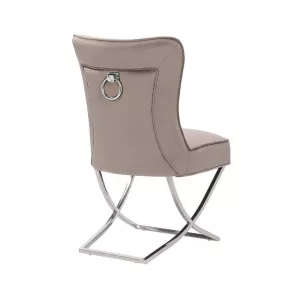 Stoel Rixos Ring Velvet Zilver/Khaki Taupe