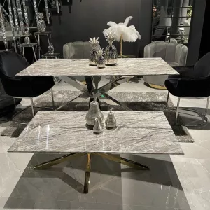Eettafel Octopus - Grijs/Marmer