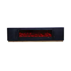 TV-Meubel Black Bonito - Incl. Sfeerhaard - Goud/Zwart