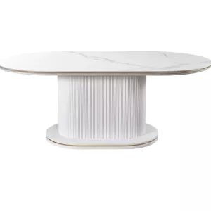 Eettafel Aqua White / Gold