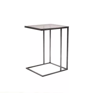 Bijzettafel Zwart - Transparant Glas
