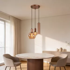 Hanglamp Isabel - Bruin 3 Lichts