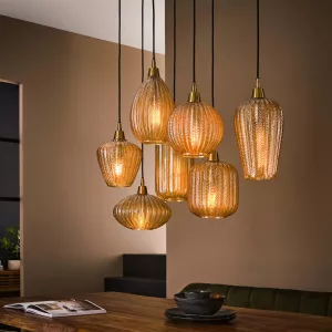Hanglamp Vila Amber Glas - 7 Lichts