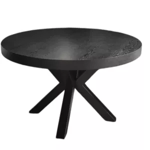 Eettafel Rond - Plain Veneer Zwart