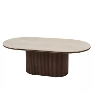 Salontafel Ovaal Aqua Bruin - Beige 