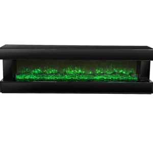 Tv - meubel Lima - Incl. 3D Sfeerhaard - Zwart