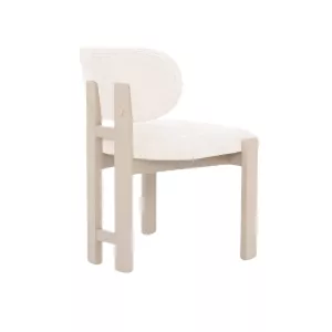 Eetkamerstoel Desirey Japandi  - Wit / Champagne