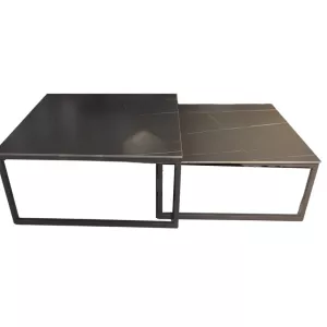 Salontafel Sasy Sinter Stone - Mat Zwart