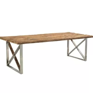 Eettafel Sleeperwood –180 cm - Incl. Glasplaat