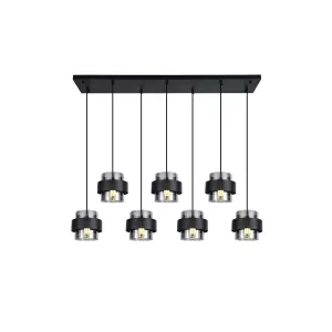 Hanglamp Miles - Zwart 7 lichts