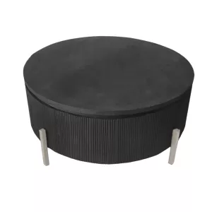 Salontafel Black Bonito Foster - Rond Zilver