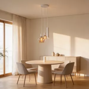 Hanglamp Isabel - Beige 3 Lichts