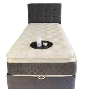 Boxspring Lille 1-Persoons incl Opberg - Antraciet