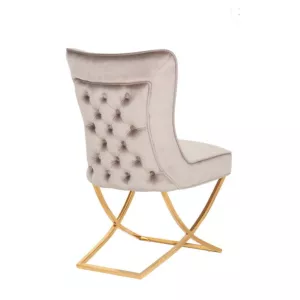 Stoel Rixos Gecaptionneerd Velvet Goud/Khaki Taupe