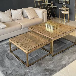 Salontafel Doblo Square - Sleeperwood Goud