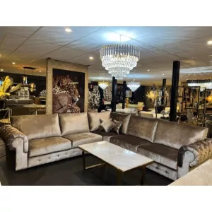 Hoekbank Forti - Taupe Velvet