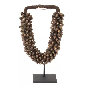 Schelpenketting op Standaard - Bruin Small