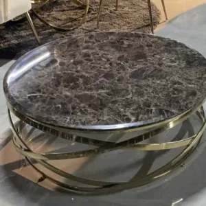 Salontafel Calvin Goud - Bruin Marmer