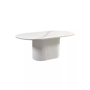 Eettafel Aqua White / Gold