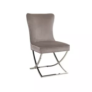 Stoel Rixos Gecaptionneerd Velvet Zilver/Taupe