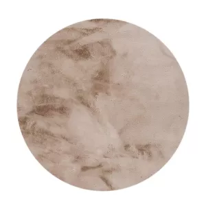 Velvet Vloerkleed - Premium Zacht - Taupe Ø 100 CM