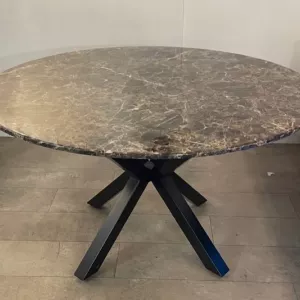 Eettafel Rond - Bruin Marmer