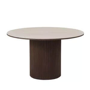 Eettafel Aqua Bruin - Beige Rond