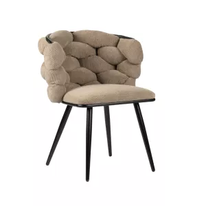 Eetkamerstoel Chico Chenille  | Bruin