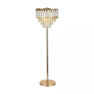 Vloerlamp Pearl Wit/Goud