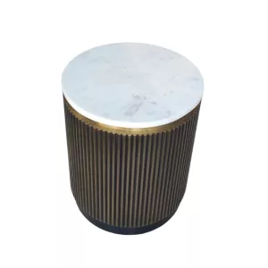 Bijzettafel - Allure x White Marble Rond